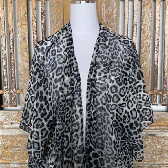 Kohls Leopard Print Sheer Cardigan 